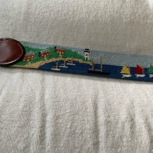 Smathers & Branson Needlpoint Belt with velvet lined box